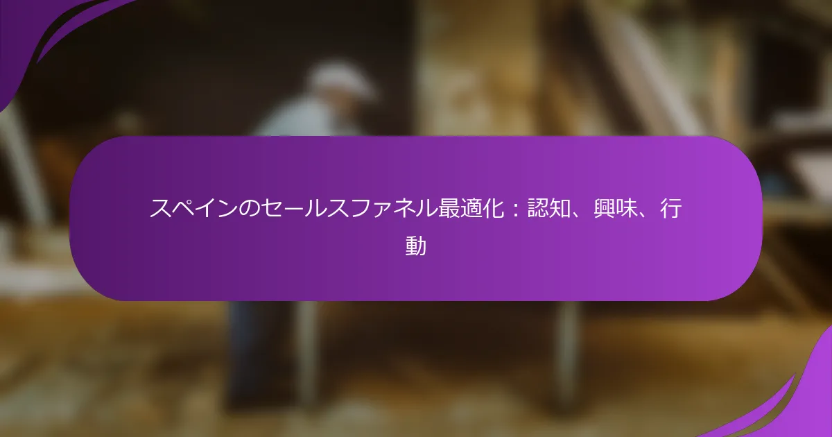 スペインのセールスファネル最適化：認知、興味、行動