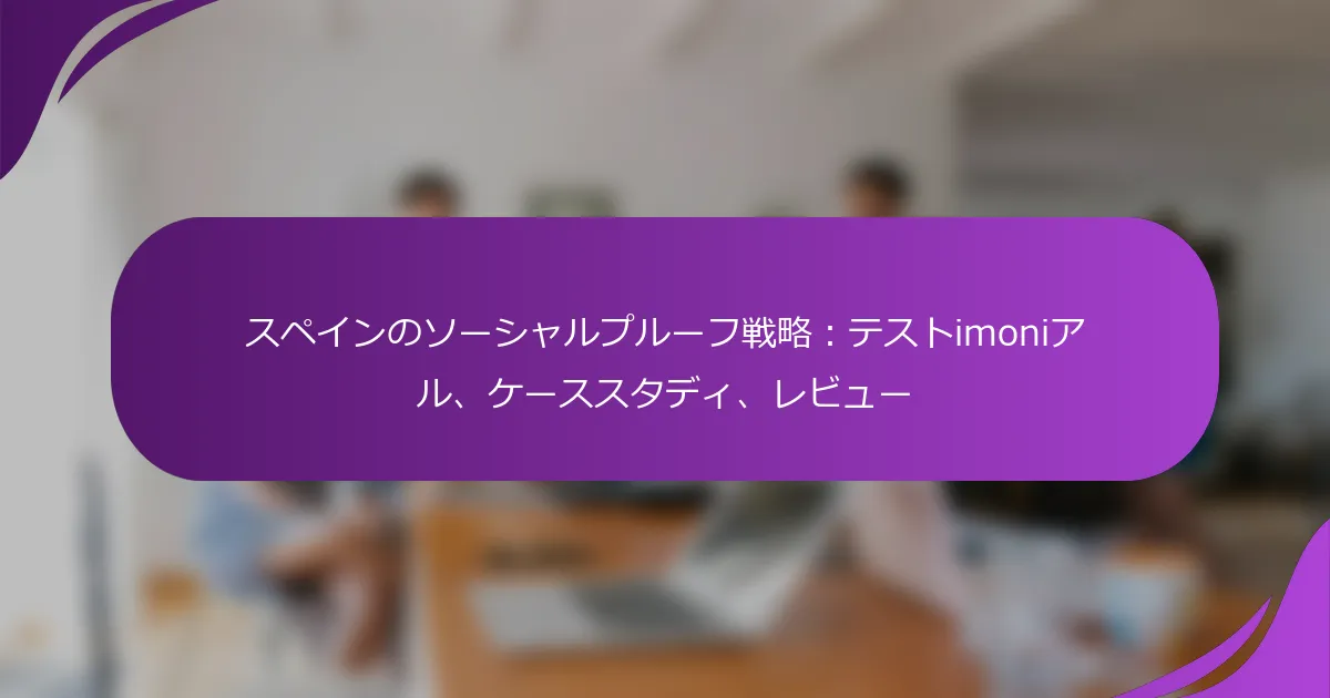 スペインのソーシャルプルーフ戦略：テストimoniアル、ケーススタディ、レビュー